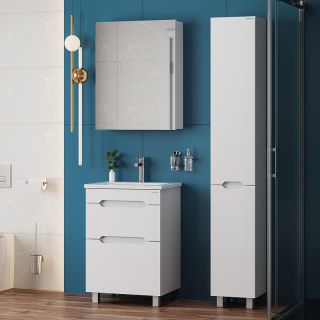 Тумба под раковину напольная Onika Айленд 106155 60 см белый