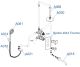 Wasserkraft А174868 Thermo Встраиваемый комплект для ванны с верхней душевой насадкой, лейкой и изливом