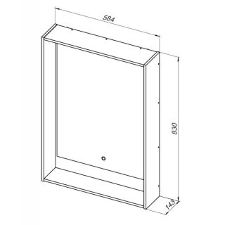 Зеркало с подсветкой Aquanet Милан 336398 60 см дуб рустикальный