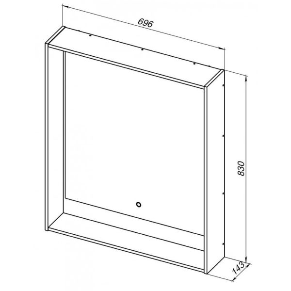 Зеркало с подсветкой Aquanet Милан 336404 70 см дуб светлый