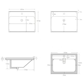Раковина Aquanet Flash 333266 60 см белый