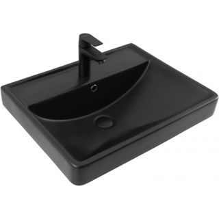 Раковина Aquanet Ирис 329247 60 см чёрный матовый