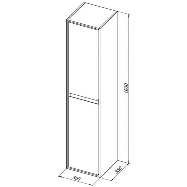 Шкаф Aquanet Милан 336387 35 см дуб рошелье