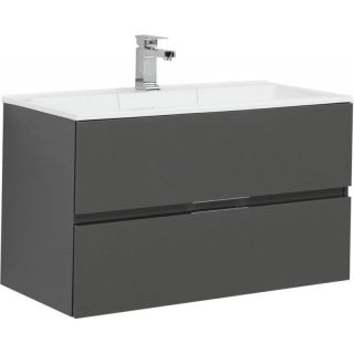 Тумба под раковину Aquanet Алвита 240111 90 см серый антрацит