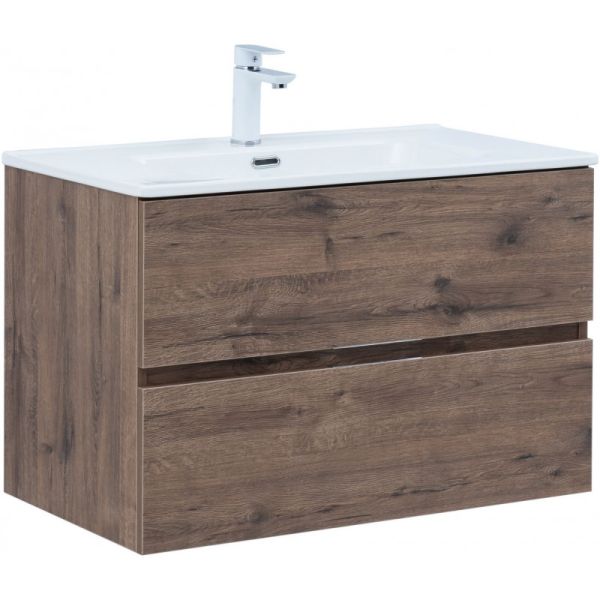 Тумба под раковину Aquanet Алвита New 334186 80 см дуб веллингтон табак