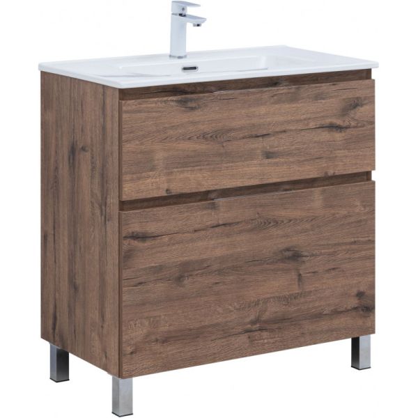 Тумба под раковину Aquanet Алвита New 344129 80 см дуб веллингтон табак