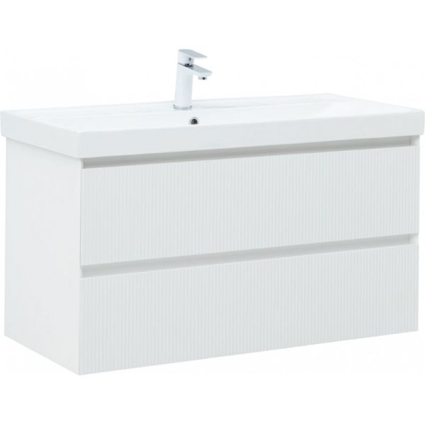 Тумба под раковину Aquanet Альтера 337157 100 см белый матовый