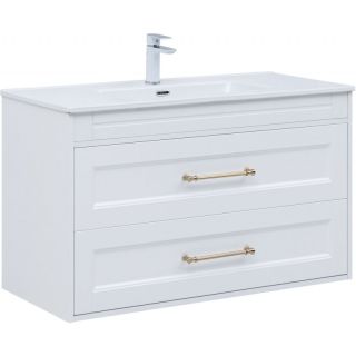 Тумба под раковину Aquanet Бостон New 347183 100 см белый сатин