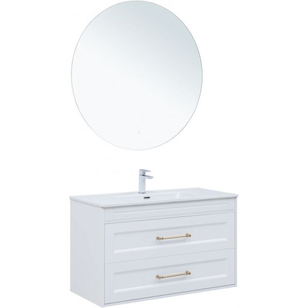 Тумба под раковину Aquanet Бостон New 347183 100 см белый сатин