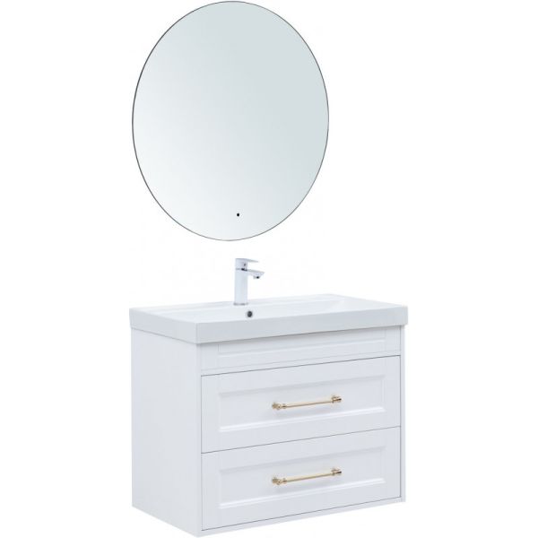 Тумба под раковину Aquanet Бостон New 347182 80 см белый сатин