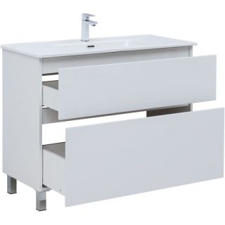 Тумба под раковину Aquanet Вега 344125 100 см белый глянец
