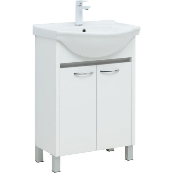 Тумба под раковину Aquanet Донна 294390 60 см белый глянец