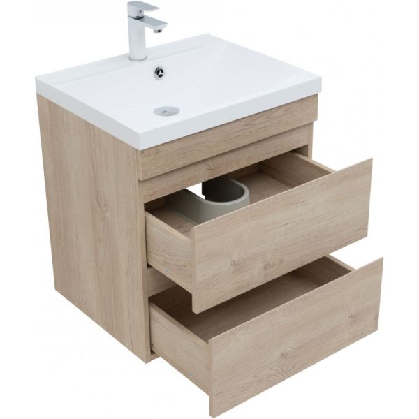 Тумба под раковину Aquanet Нота New 334197 60 см дуб светлый
