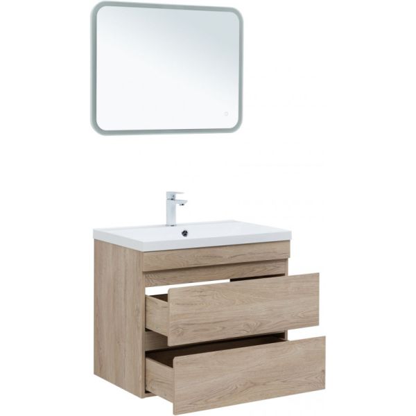 Тумба под раковину Aquanet Нота New 334198 75 см дуб светлый