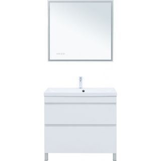 Тумба под раковину Aquanet Нота New 344147 90 см белый глянец