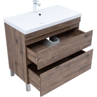 Тумба под раковину Aquanet Нота New 344145 90 см дуб веллингтон табак