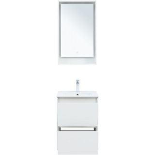 Тумба под раковину Aquanet Милан 336366 50 см белый глянец