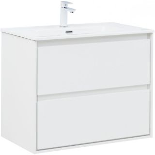 Тумба под раковину Aquanet Милан 336369 80 см белый глянец