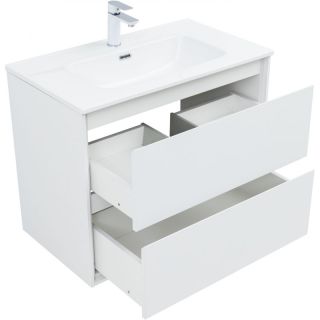 Тумба под раковину Aquanet Милан 336369 80 см белый глянец