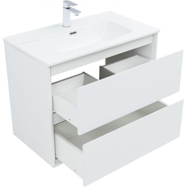 Тумба под раковину Aquanet Милан 336369 80 см белый глянец