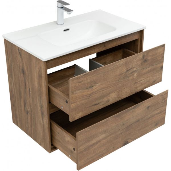 Тумба под раковину Aquanet Милан 336379 80 см дуб рустикальный
