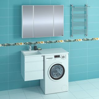 Раковина над стиральной машиной СанТа Лидер 900106N 100см левая белый