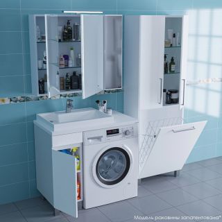 Тумба под раковину для стиральной машины СанТа Марс 700290 29см белый