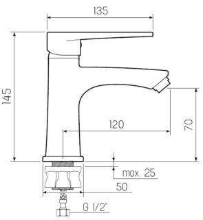 Смеситель для раковины РМС SL141-001F хром