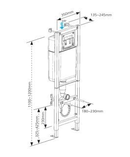 Комплект Cersanit 64229 PARVA CO DPL EO + BLACK + LEON ХРОМ ГЛЯНЦЕВЫЙ