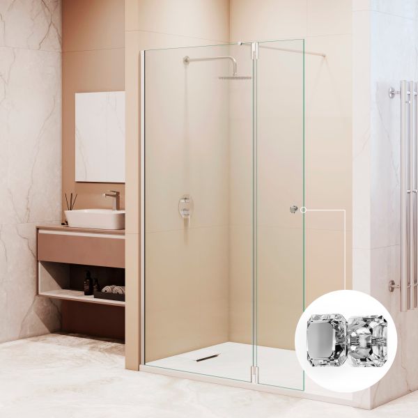 Душевая перегородка RGW WA-054 (WA-010 + Z-072) 351005443-11 80 см хром