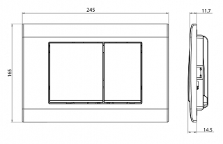 Клавиша смыва Charus Minimalista FP.310.46.01 серебро