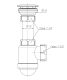 Сифон для раковины Melana с донным клапаном без перелива