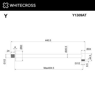 Кронштейн душевой настенный WHITECROSS Y1309AT антрацит