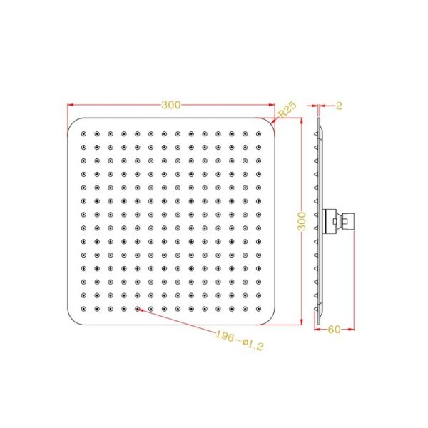 Верхний душ Rav Slezak KS0004Z бронза