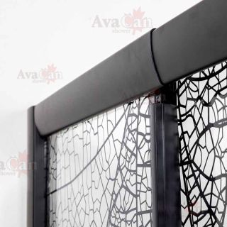 Душевой уголок AvaCan FB 120-140 + SB 100 MT чёрный