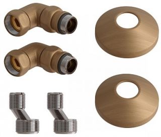 Комплект подключения для полотенцесушителя Point PN93412BR бронза