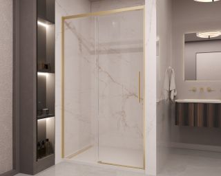 Душевая дверь Vincea Stella VDS-1ST150CLG, 1500, брашированное золото, стекло прозрачное