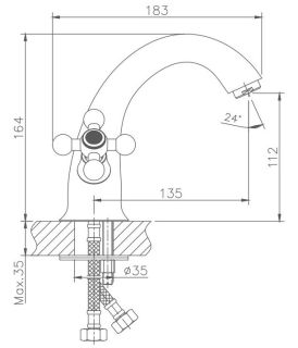 Смеситель для раковины Haiba HB1019 хром