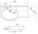 Мебельная раковина Santek Коралл 1WH110228 крыло справа 83см белый