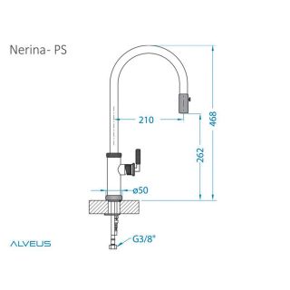 Смеситель для кухни Alveus Nerina 1132179 черный