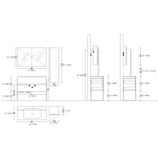 Тумба под раковину Armadi Art Vallessi 80см дуб светлый 837-080-L