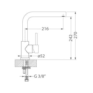 Смеситель для кухни Alveus Fluid Monarch 1134844 бронза