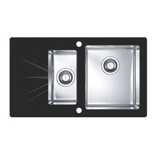 Кухонная мойка Alveus 1103659 Karat 20 черная 86x50 правая