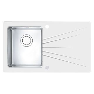 Кухонная мойка Alveus 1123795 Karat Up 10 белая 86x50 левая