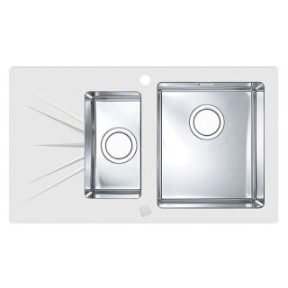 Кухонная мойка Alveus 1123805 Karat Up 20 белая 86x50 правая