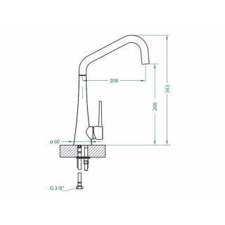 Смеситель для кухни Alveus Eden 1132173 черный