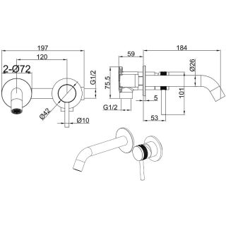 Смеситель для раковины Allen Brau Priority 5.31030-BN никель