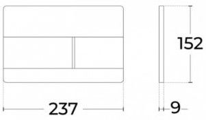 Кнопка смыва Sintesi SIN-FB-DSS-507 нержавеющая сталь