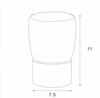Стакан керамический Azario ELVIA AZ-126-A настольный