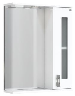 Шкаф-зеркало с подсветкой Onika Кристалл 205818 правый 58см белый